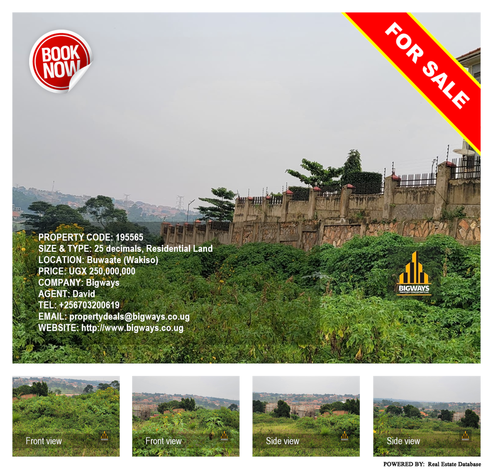 Residential Land  for sale in Buwaate Wakiso Uganda, code: 195565