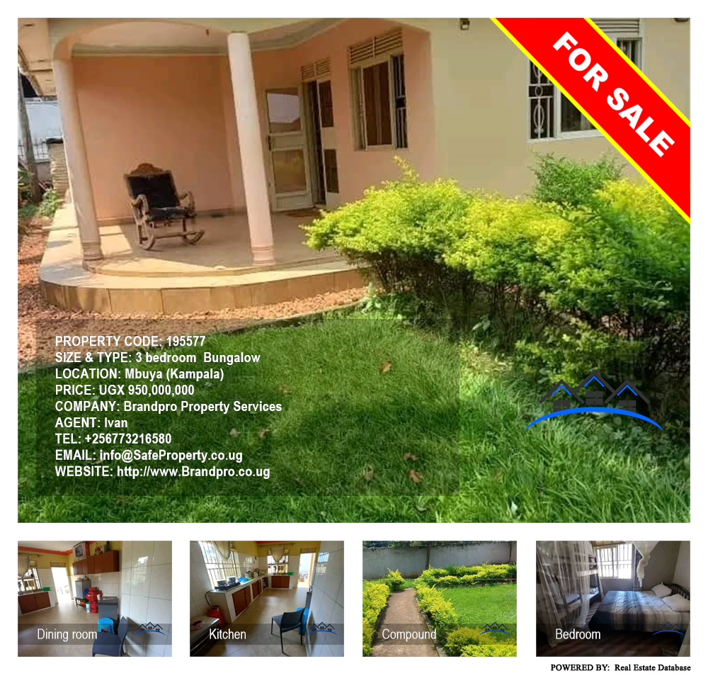 3 bedroom Bungalow  for sale in Mbuya Kampala Uganda, code: 195577