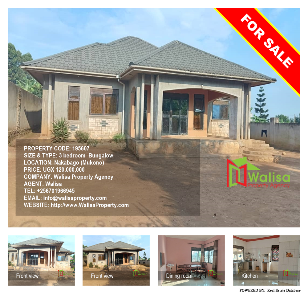 3 bedroom Bungalow  for sale in Nakabago Mukono Uganda, code: 195607