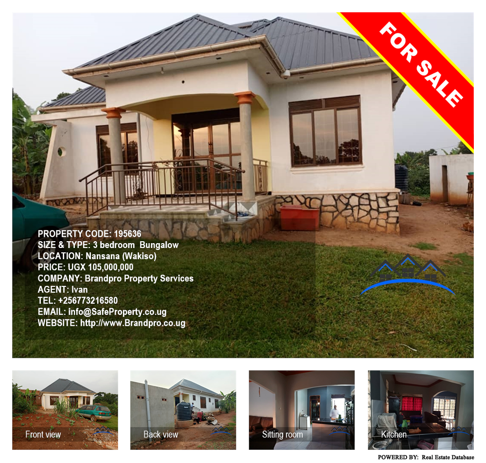 3 bedroom Bungalow  for sale in Nansana Wakiso Uganda, code: 195636