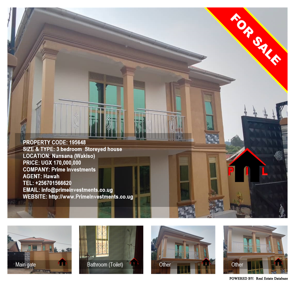 3 bedroom Storeyed house  for sale in Nansana Wakiso Uganda, code: 195648