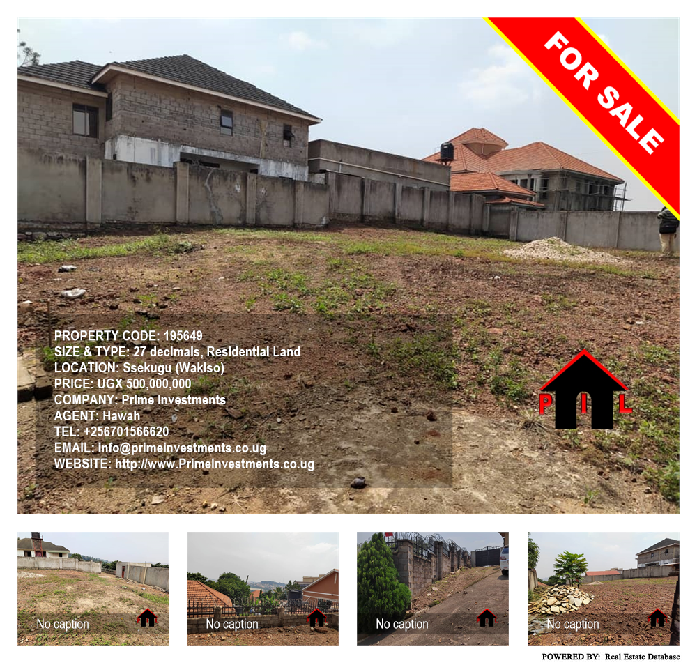 Residential Land  for sale in Ssekugu Wakiso Uganda, code: 195649