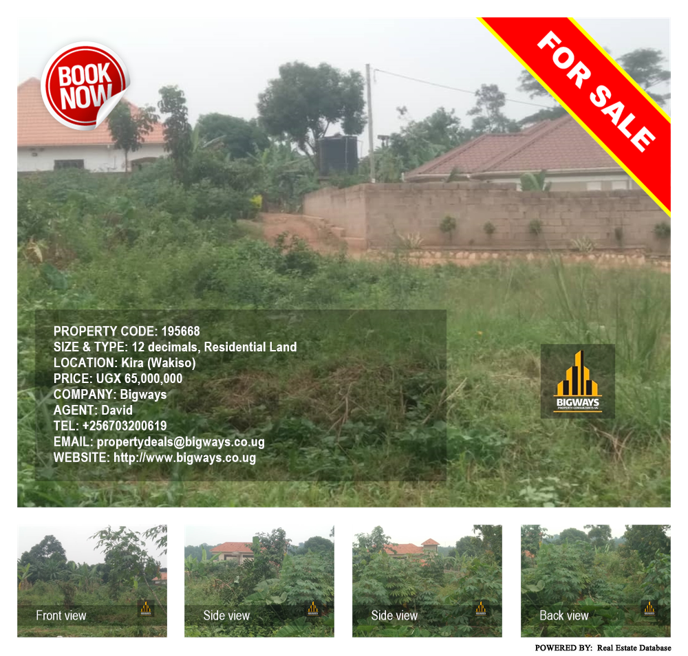 Residential Land  for sale in Kira Wakiso Uganda, code: 195668