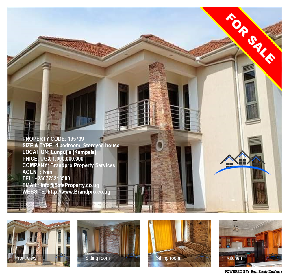 4 bedroom Storeyed house  for sale in Lungujja Kampala Uganda, code: 195739