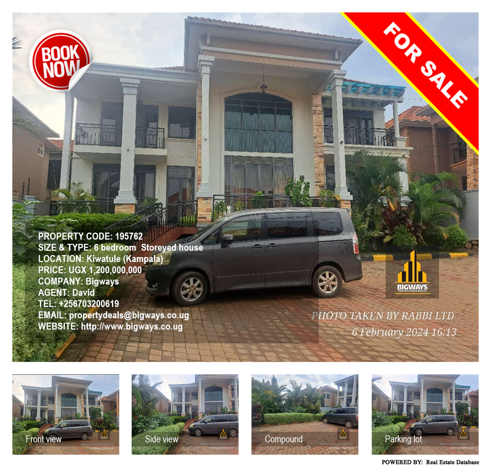 6 bedroom Storeyed house  for sale in Kiwaatule Kampala Uganda, code: 195762