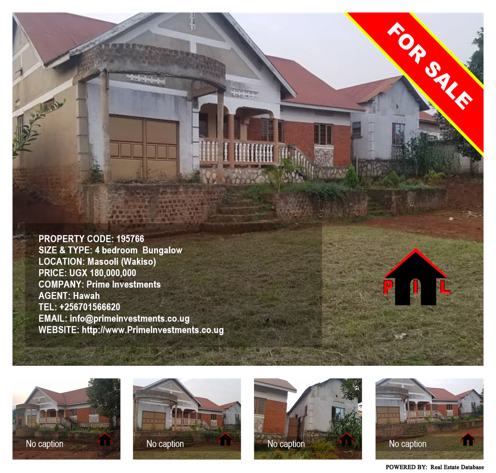 4 bedroom Bungalow  for sale in Masooli Wakiso Uganda, code: 195766