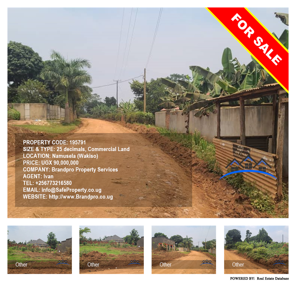 Commercial Land  for sale in Namusela Wakiso Uganda, code: 195791