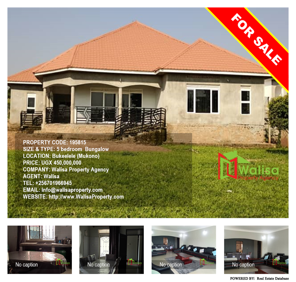 5 bedroom Bungalow  for sale in Bukeelele Mukono Uganda, code: 195815