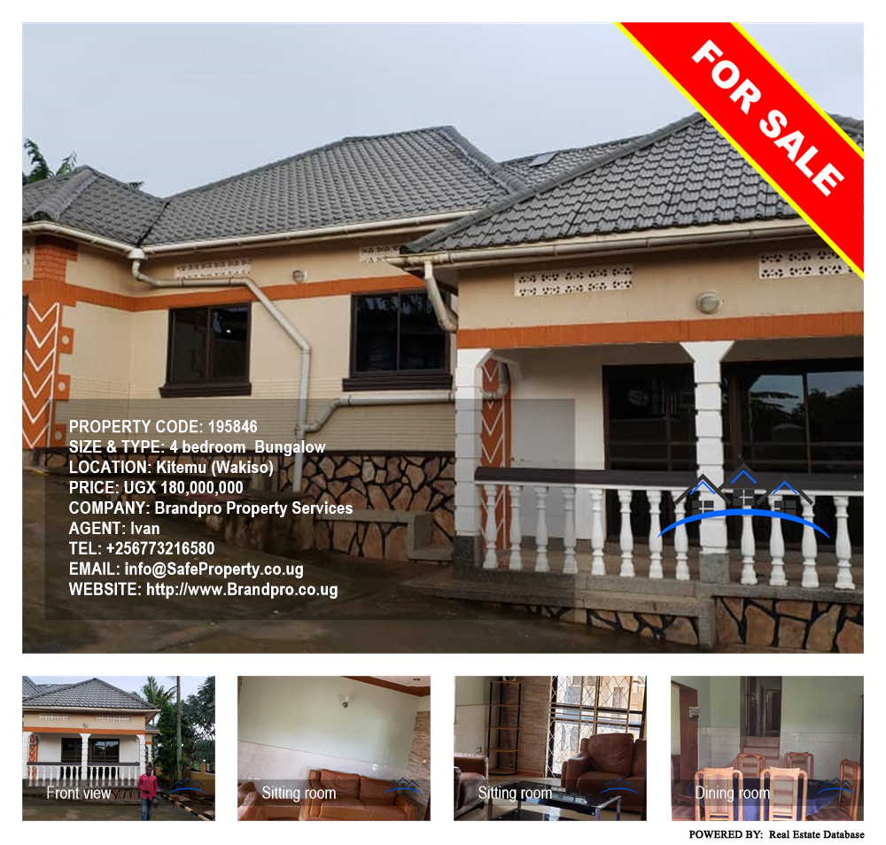 4 bedroom Bungalow  for sale in Kitemu Wakiso Uganda, code: 195846