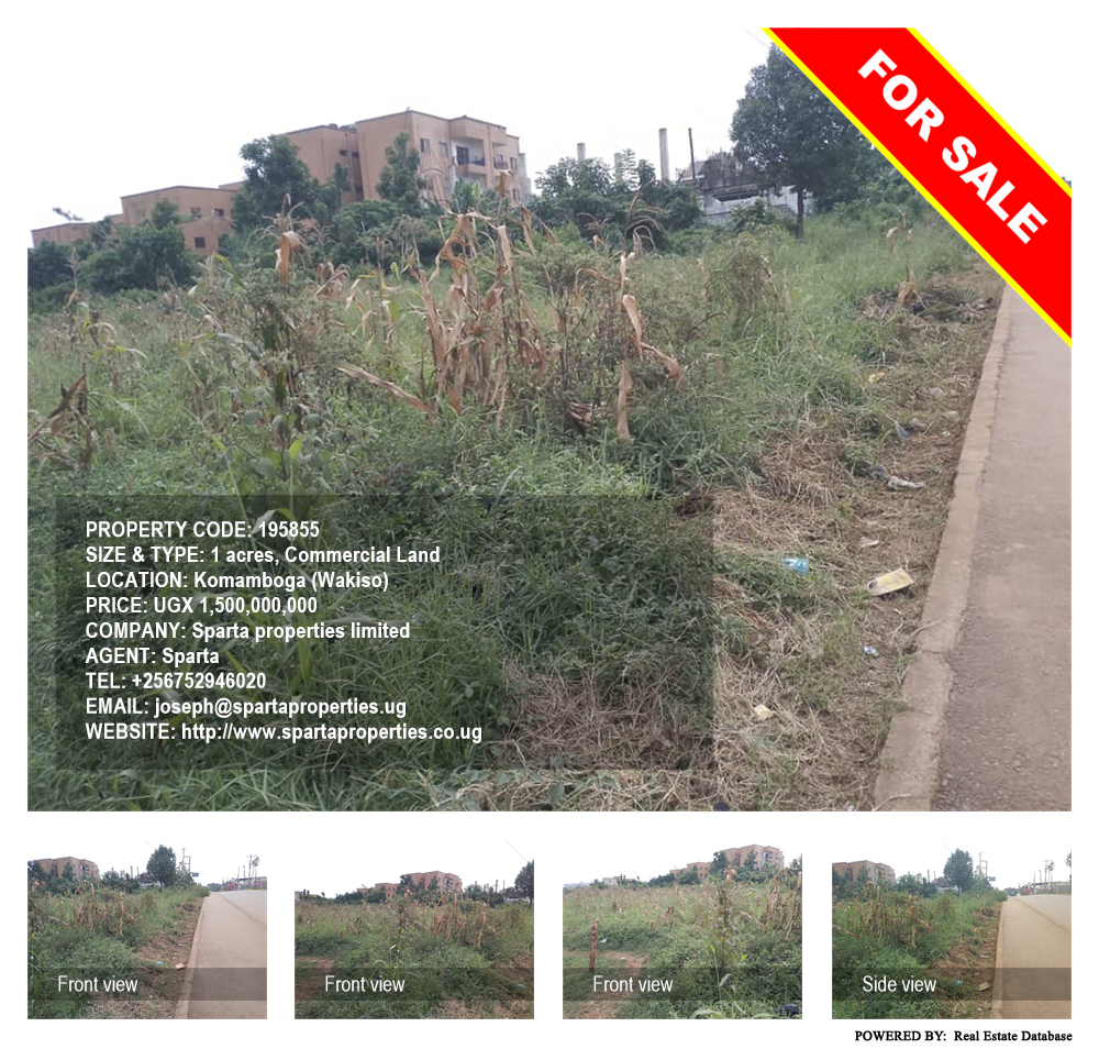 Commercial Land  for sale in Komamboga Wakiso Uganda, code: 195855