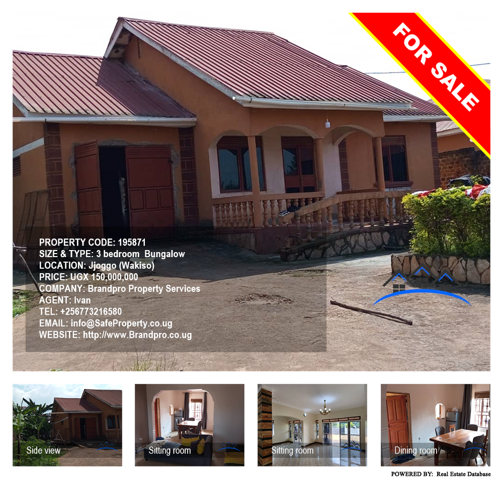 3 bedroom Bungalow  for sale in Jjoggo Wakiso Uganda, code: 195871