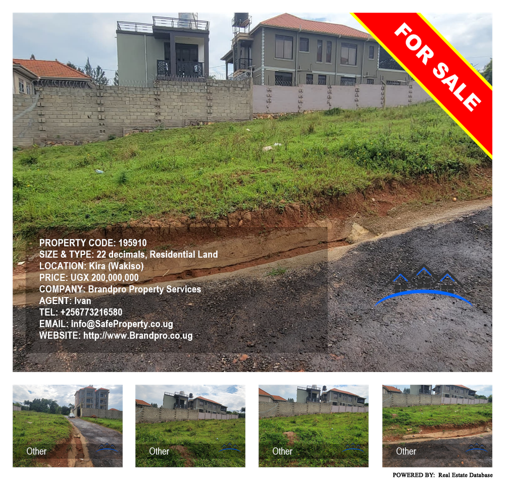 Residential Land  for sale in Kira Wakiso Uganda, code: 195910