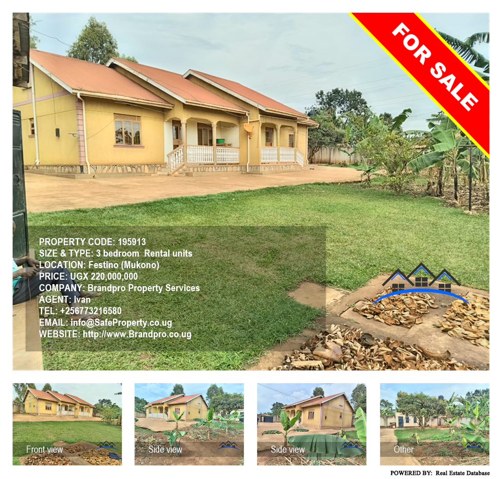 3 bedroom Rental units  for sale in Festino Mukono Uganda, code: 195913