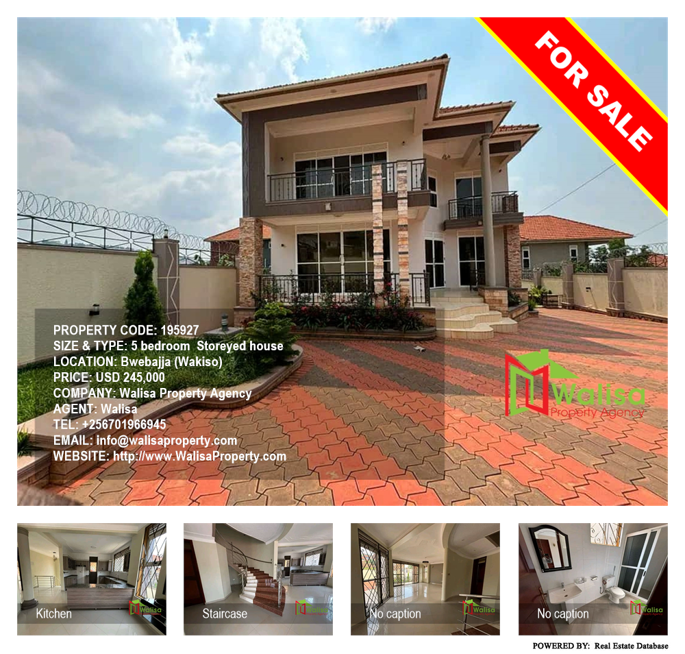 5 bedroom Storeyed house  for sale in Bwebajja Wakiso Uganda, code: 195927