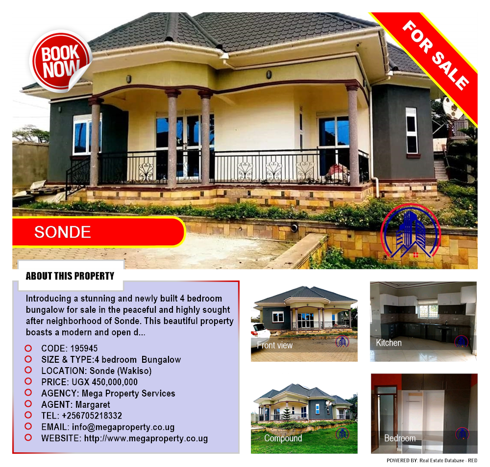 4 bedroom Bungalow  for sale in Sonde Wakiso Uganda, code: 195945