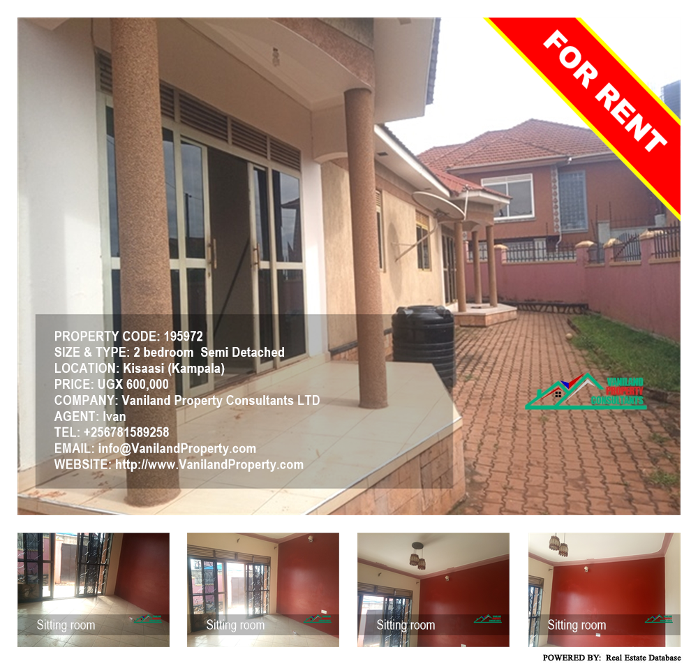 2 bedroom Semi Detached  for rent in Kisaasi Kampala Uganda, code: 195972