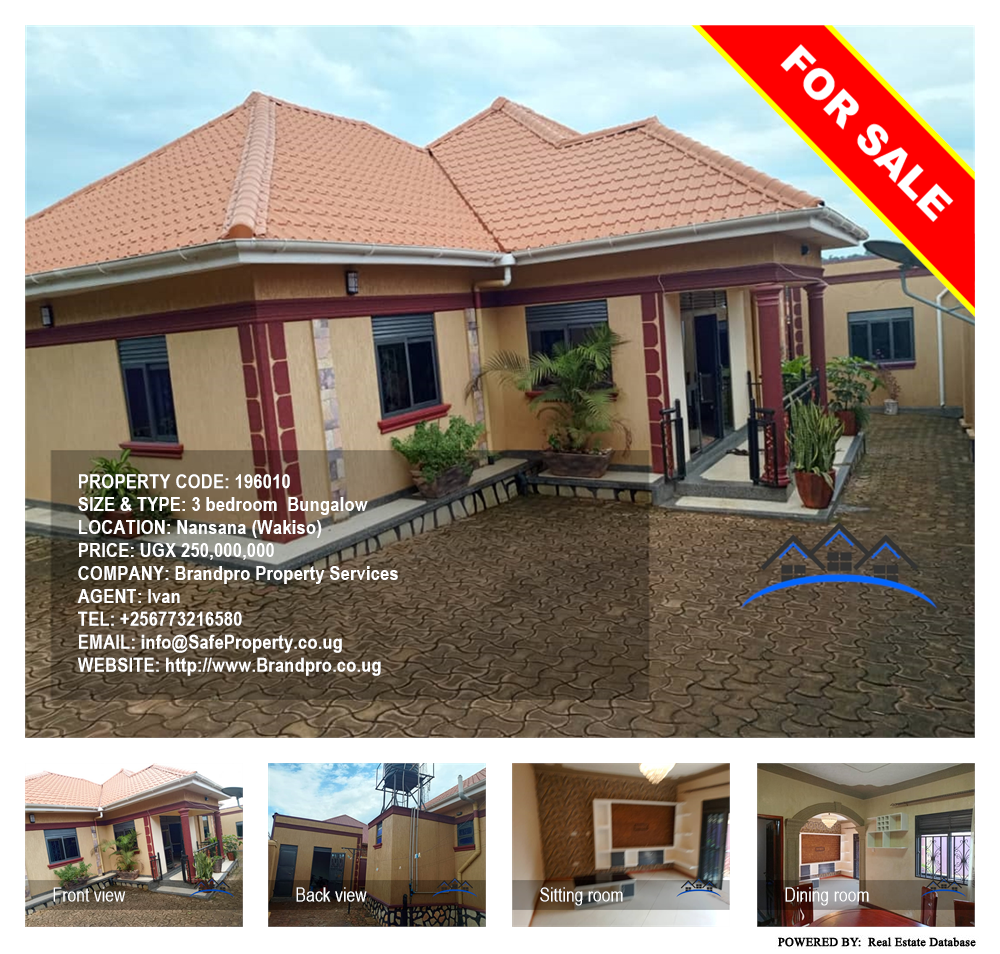 3 bedroom Bungalow  for sale in Nansana Wakiso Uganda, code: 196010