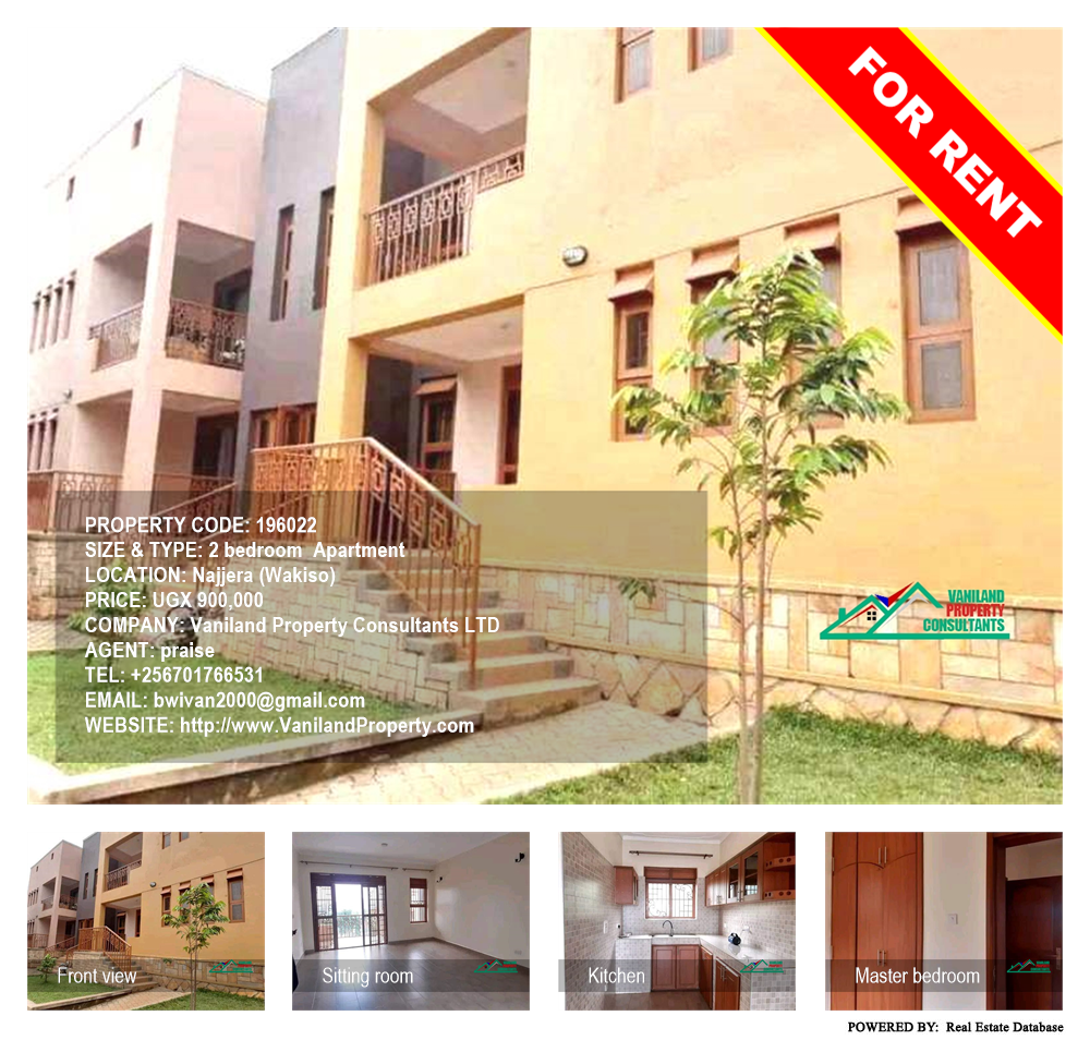 2 bedroom Apartment  for rent in Najjera Wakiso Uganda, code: 196022