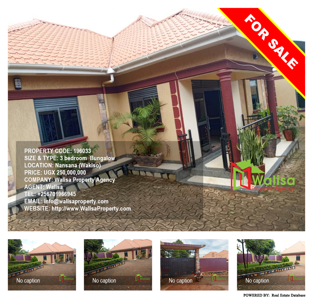 3 bedroom Bungalow  for sale in Nansana Wakiso Uganda, code: 196033