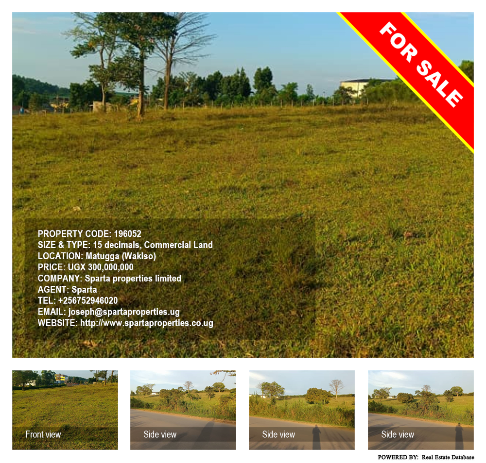 Commercial Land  for sale in Matugga Wakiso Uganda, code: 196052