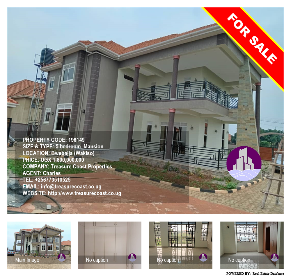 5 bedroom Mansion  for sale in Bwebajja Wakiso Uganda, code: 196149