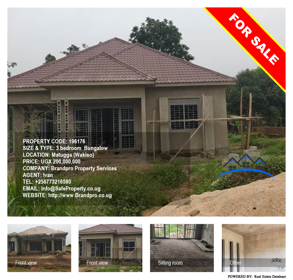 3 bedroom Bungalow  for sale in Matugga Wakiso Uganda, code: 196176