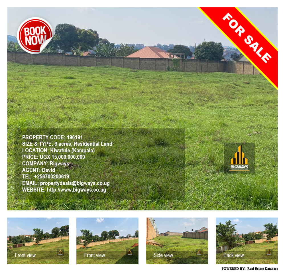 Residential Land  for sale in Kiwaatule Kampala Uganda, code: 196191