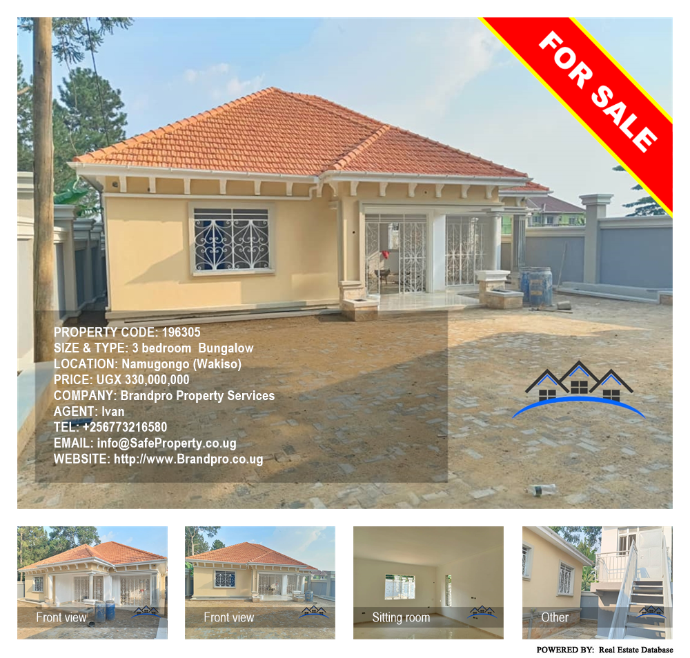 3 bedroom Bungalow  for sale in Namugongo Wakiso Uganda, code: 196305