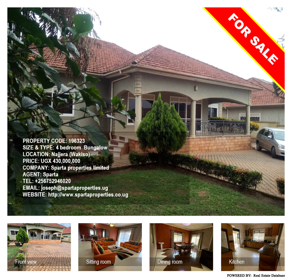 4 bedroom Bungalow  for sale in Najjera Wakiso Uganda, code: 196323