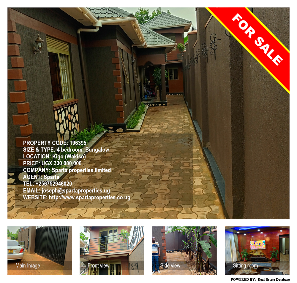 4 bedroom Bungalow  for sale in Kigo Wakiso Uganda, code: 196395