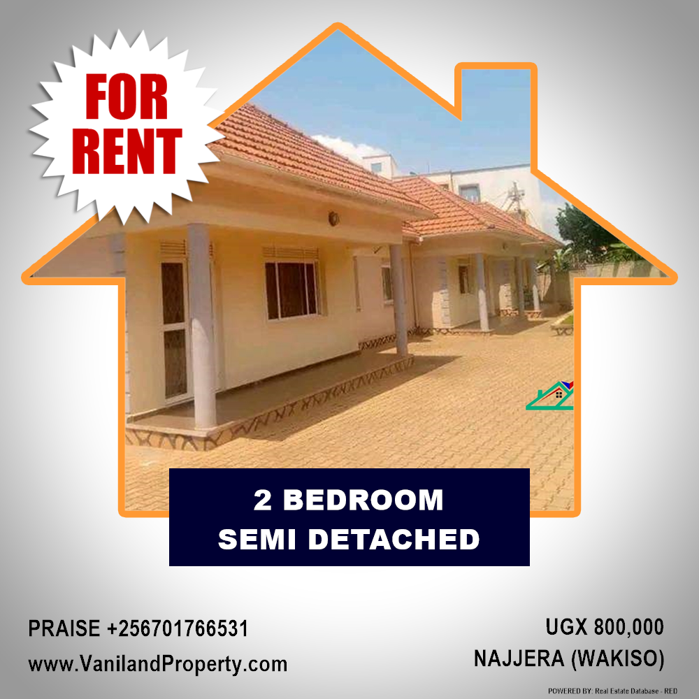 2 bedroom Semi Detached  for rent in Najjera Wakiso Uganda, code: 196475