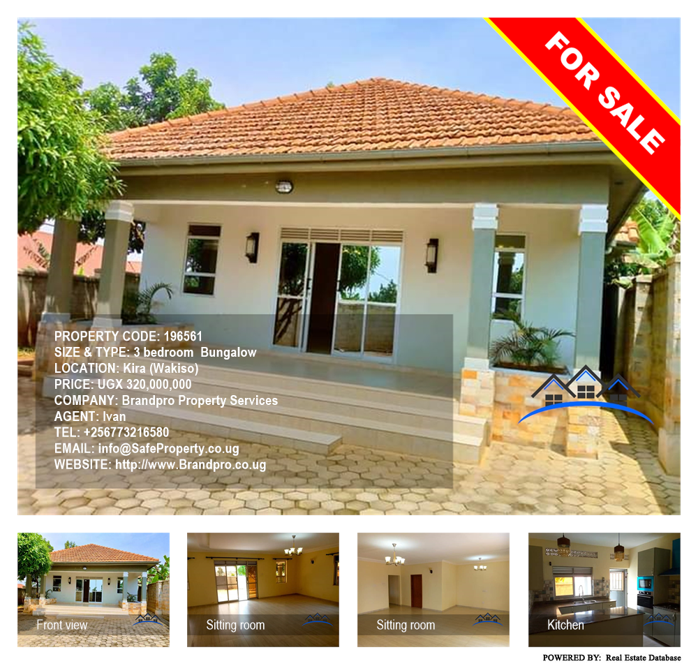 3 bedroom Bungalow  for sale in Kira Wakiso Uganda, code: 196561