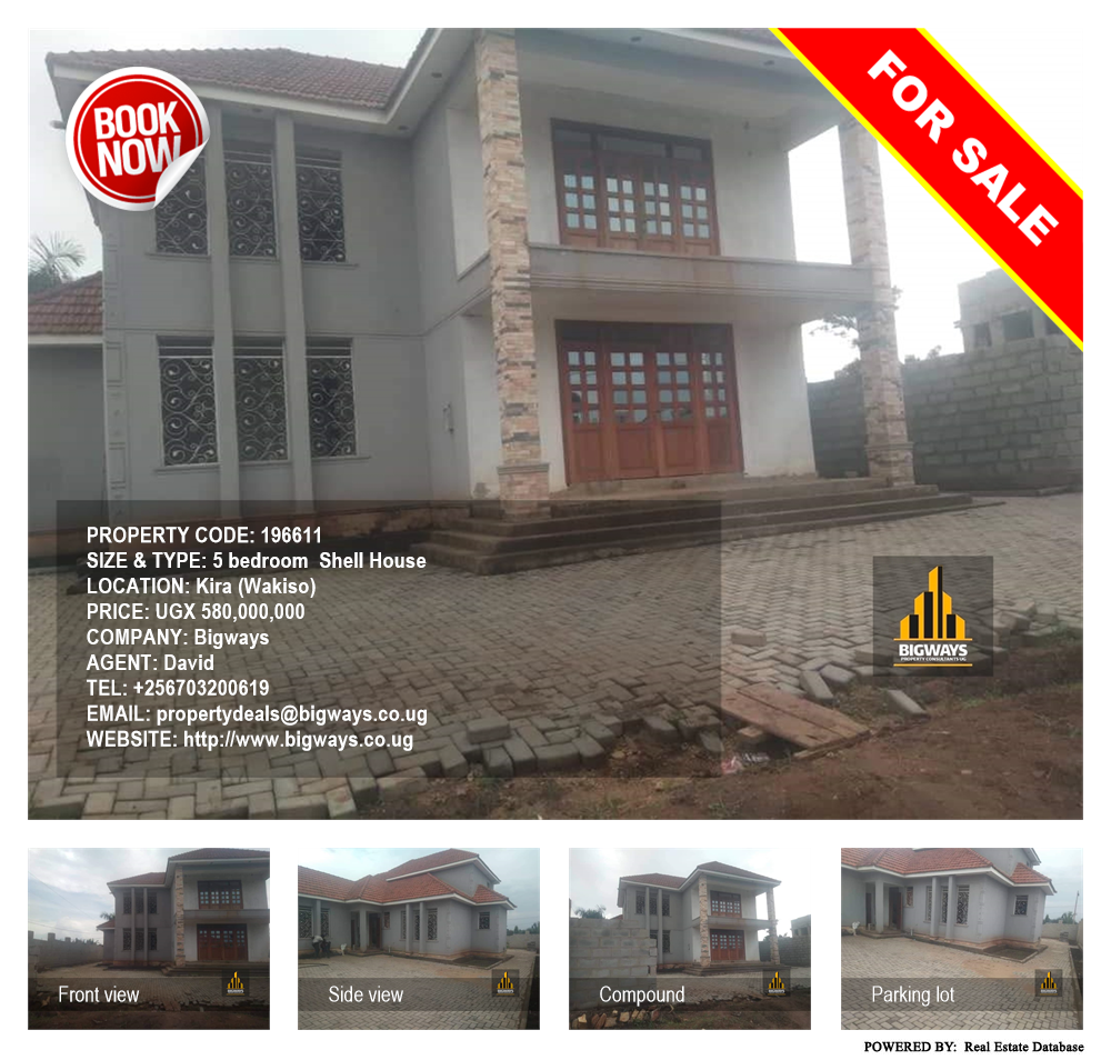 5 bedroom Shell House  for sale in Kira Wakiso Uganda, code: 196611
