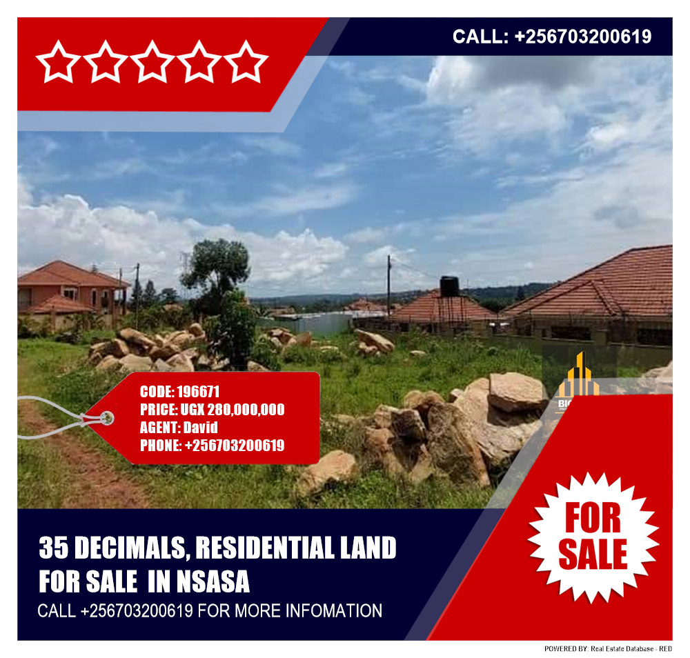 Residential Land  for sale in Nsasa Wakiso Uganda, code: 196671