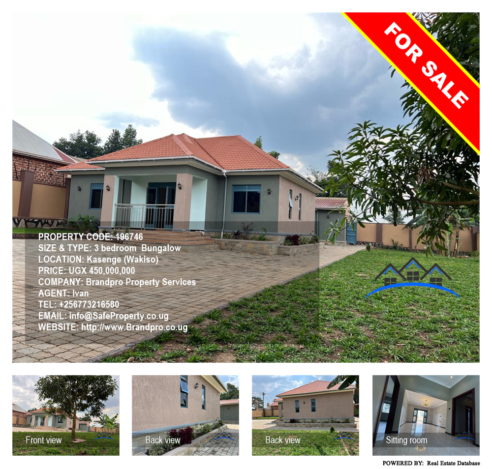 3 bedroom Bungalow  for sale in Kasenge Wakiso Uganda, code: 196746