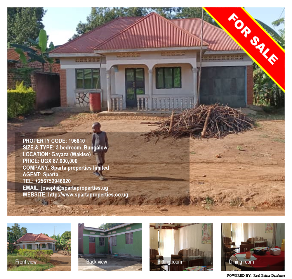 3 bedroom Bungalow  for sale in Gayaza Wakiso Uganda, code: 196810