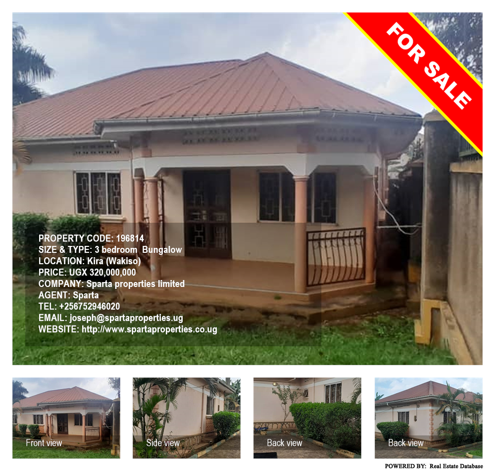 3 bedroom Bungalow  for sale in Kira Wakiso Uganda, code: 196814