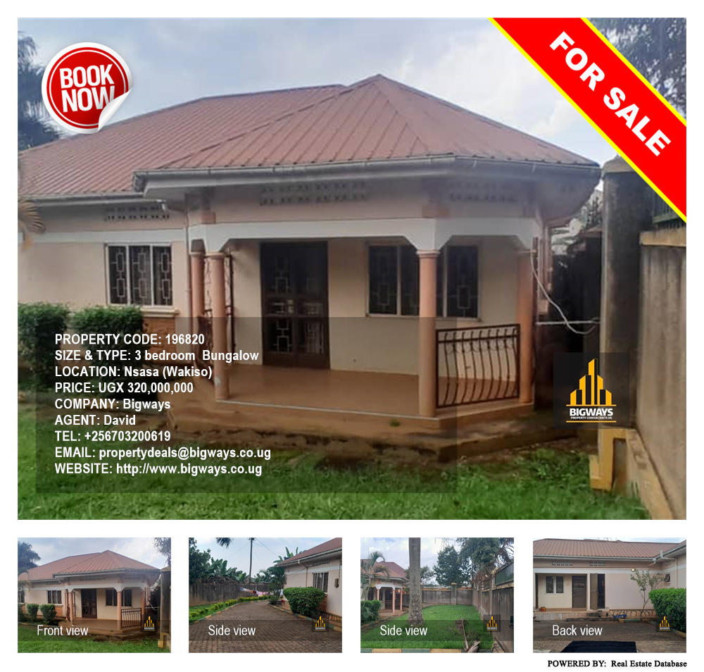 3 bedroom Bungalow  for sale in Nsasa Wakiso Uganda, code: 196820