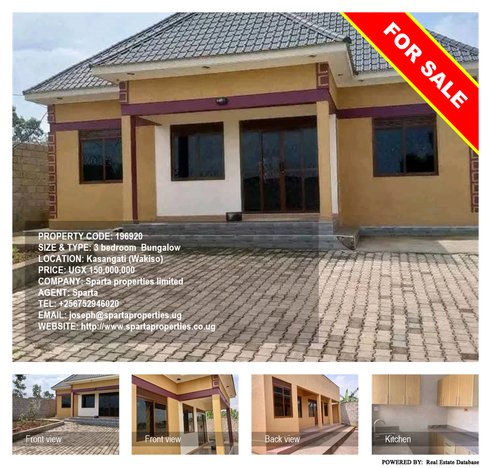 3 bedroom Bungalow  for sale in Kasangati Wakiso Uganda, code: 196920