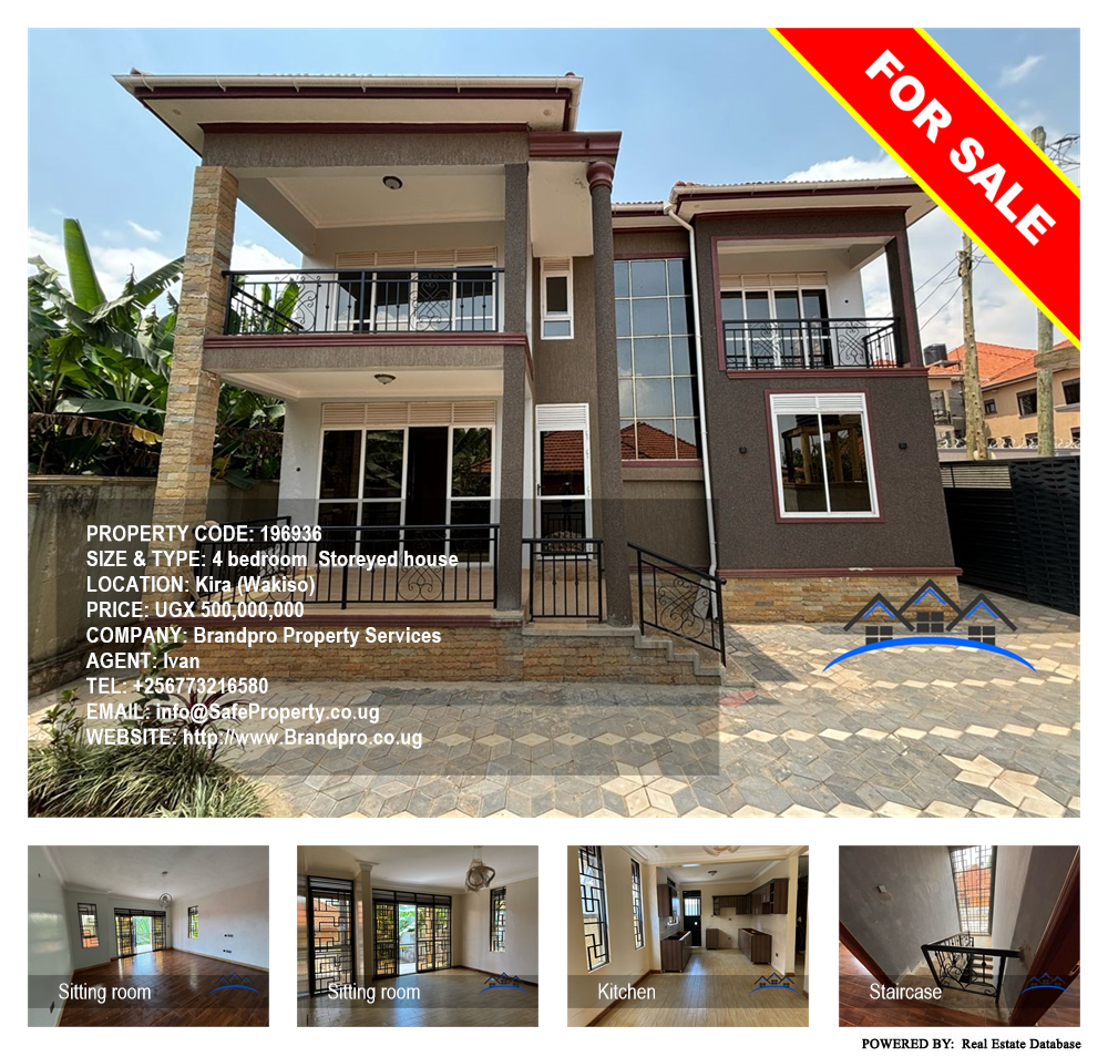 4 bedroom Storeyed house  for sale in Kira Wakiso Uganda, code: 196936