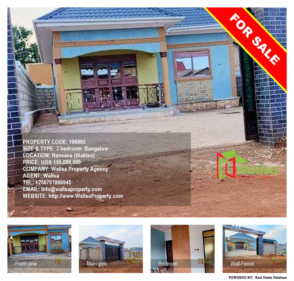 3 bedroom Bungalow  for sale in Nansana Wakiso Uganda, code: 196995