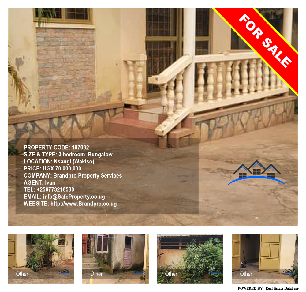 3 bedroom Bungalow  for sale in Nsangi Wakiso Uganda, code: 197032