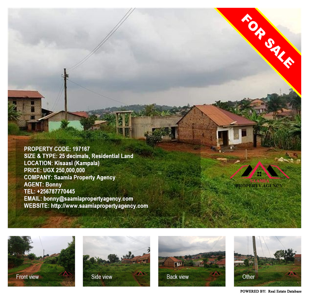 Residential Land  for sale in Kisaasi Kampala Uganda, code: 197167