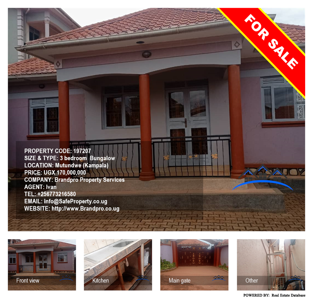 3 bedroom Bungalow  for sale in Mutundwe Kampala Uganda, code: 197207