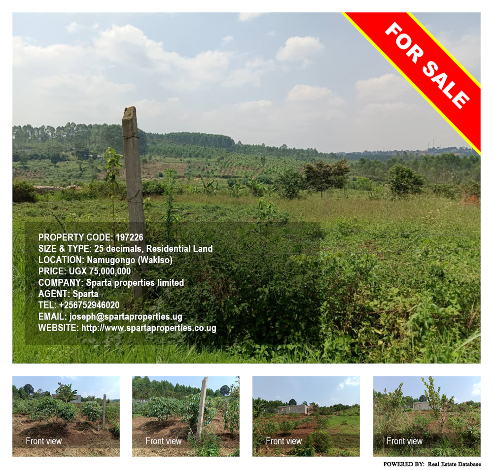 Residential Land  for sale in Namugongo Wakiso Uganda, code: 197226