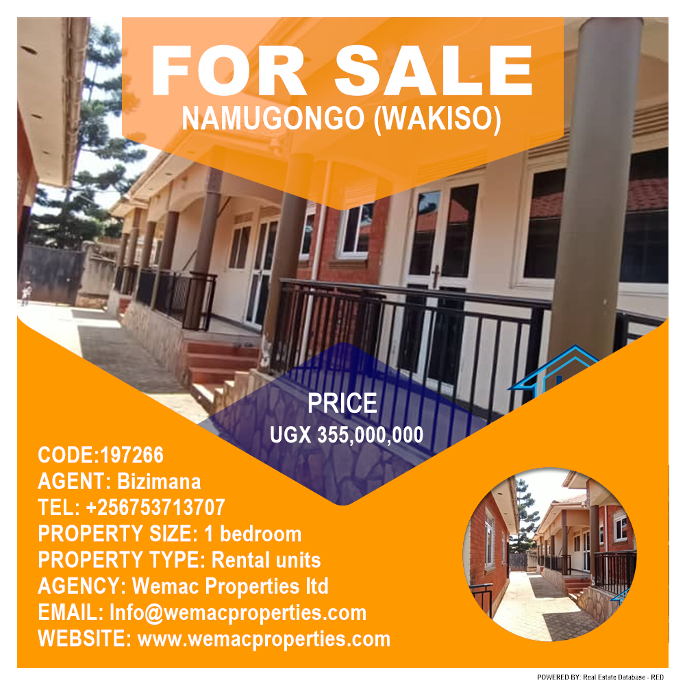 1 bedroom Rental units  for sale in Namugongo Wakiso Uganda, code: 197266