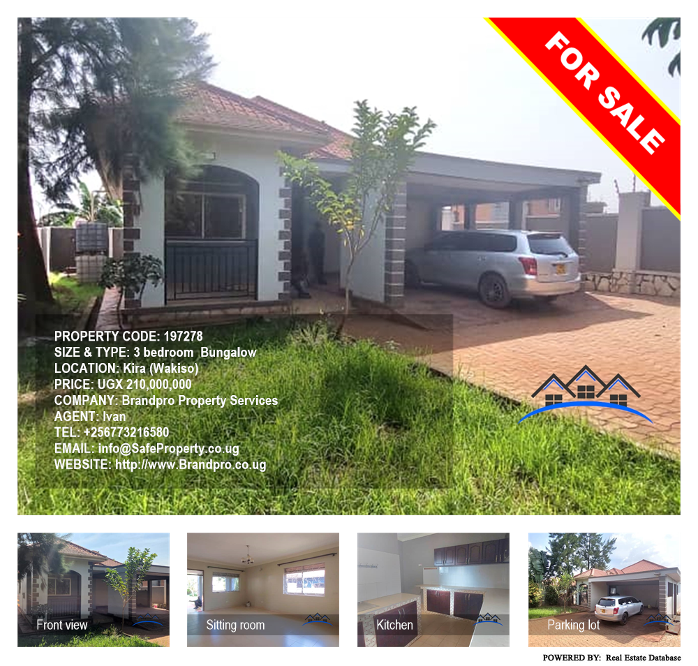 3 bedroom Bungalow  for sale in Kira Wakiso Uganda, code: 197278