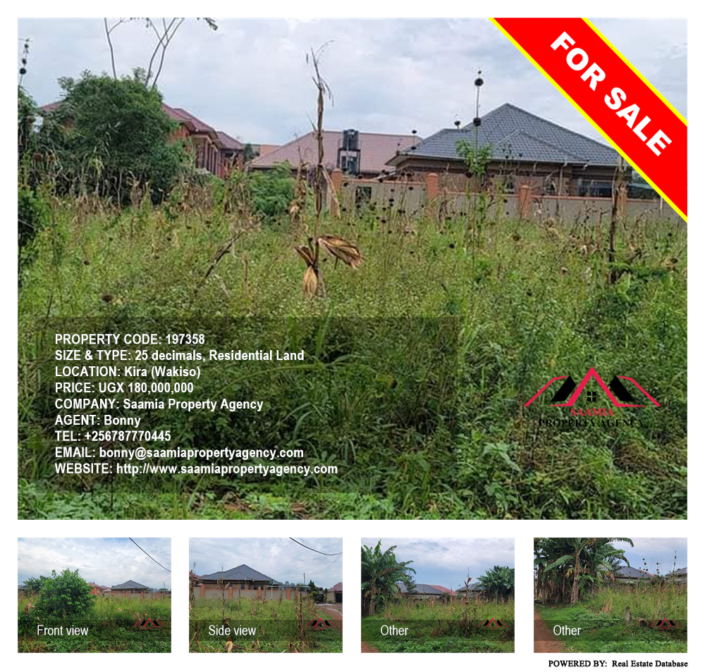 Residential Land  for sale in Kira Wakiso Uganda, code: 197358