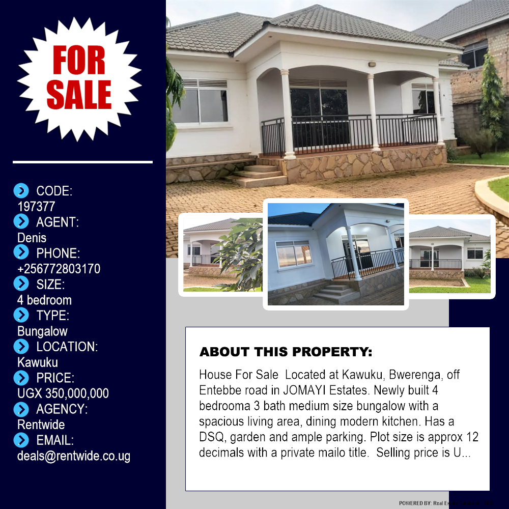 4 bedroom Bungalow  for sale in Kawuku Wakiso Uganda, code: 197377