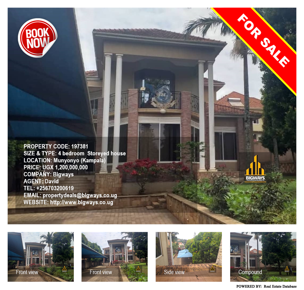 4 bedroom Storeyed house  for sale in Munyonyo Kampala Uganda, code: 197381